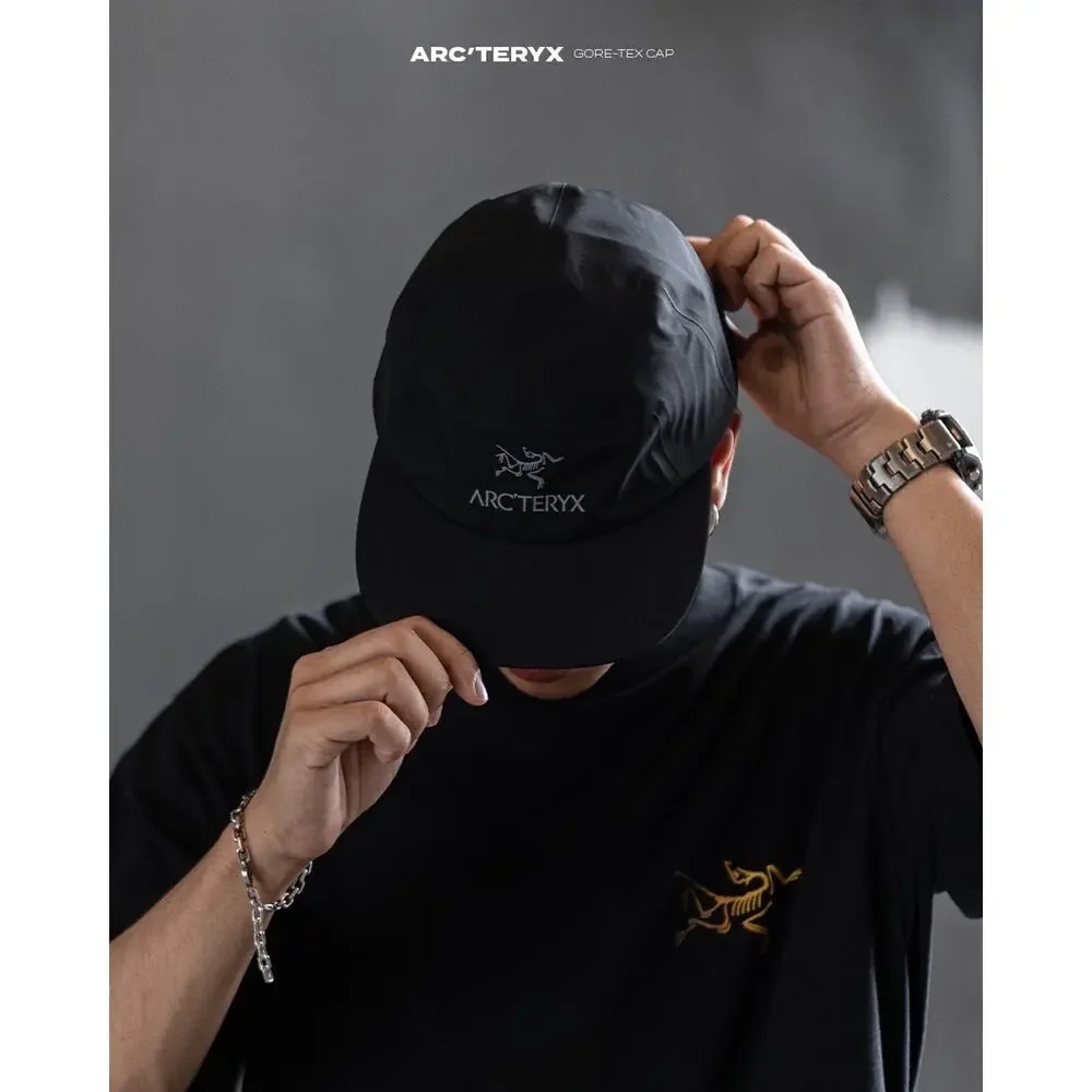 Arc'teryx Gore Tex 5 Panel Performance Cap Lightweight Outdoor Hat Black